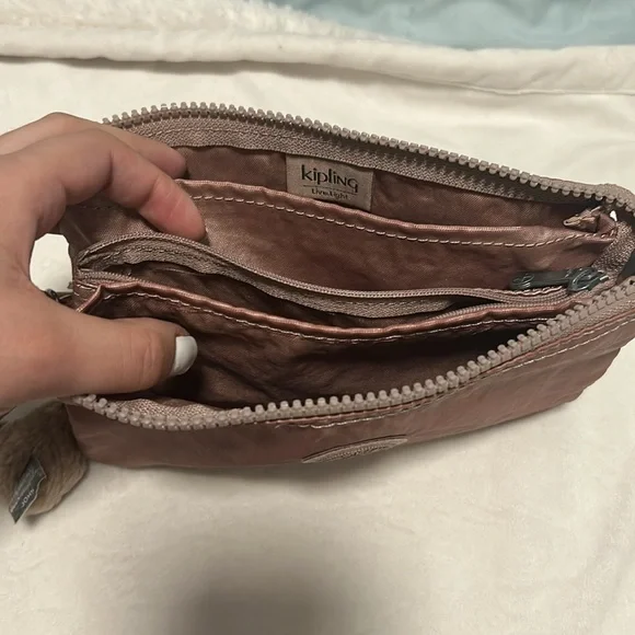 Kipling Rose Gold Wristlet Bag - Picture 4 of 5